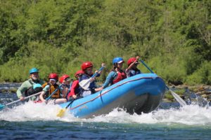 Kids rafting on the Clackamas