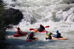 Youth Kayak Team on the Rogue River overnight camp