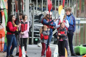 boaters getting ready to get on the water in Oregon City