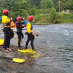 summer camp kids practicing rescue skills