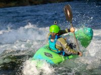 white water kayaker on the Santiam River