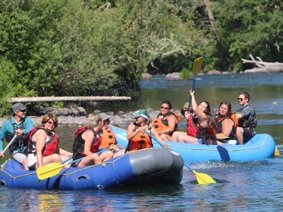 A senic Scantiam River rafting float.